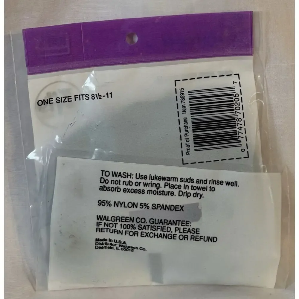 Walgreens Comfort Top Sandalfoot Knee High Stockings, Off-Black, Size 8.5-11 NEW
